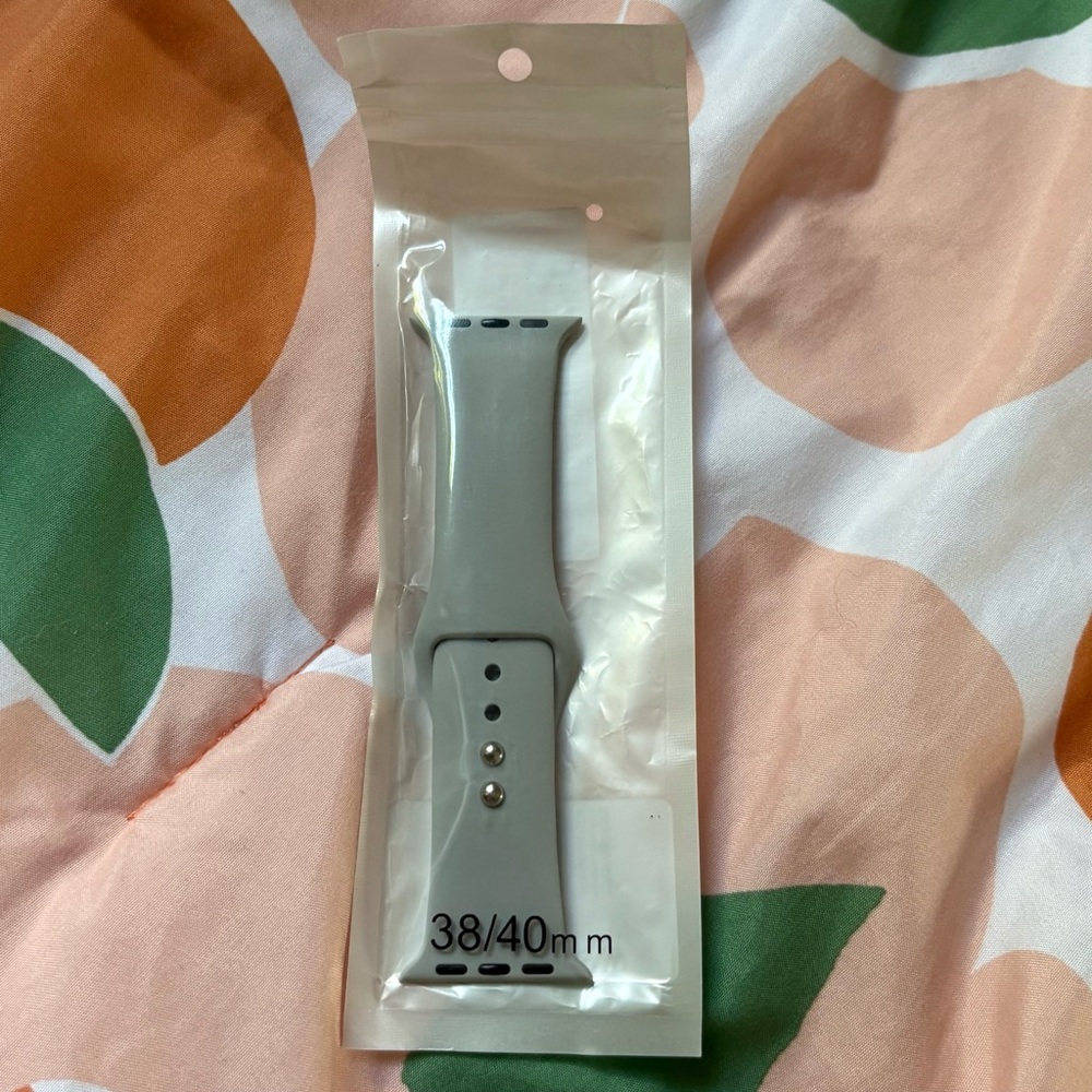 Grey Silicone Apple Watch Band 38/40mm